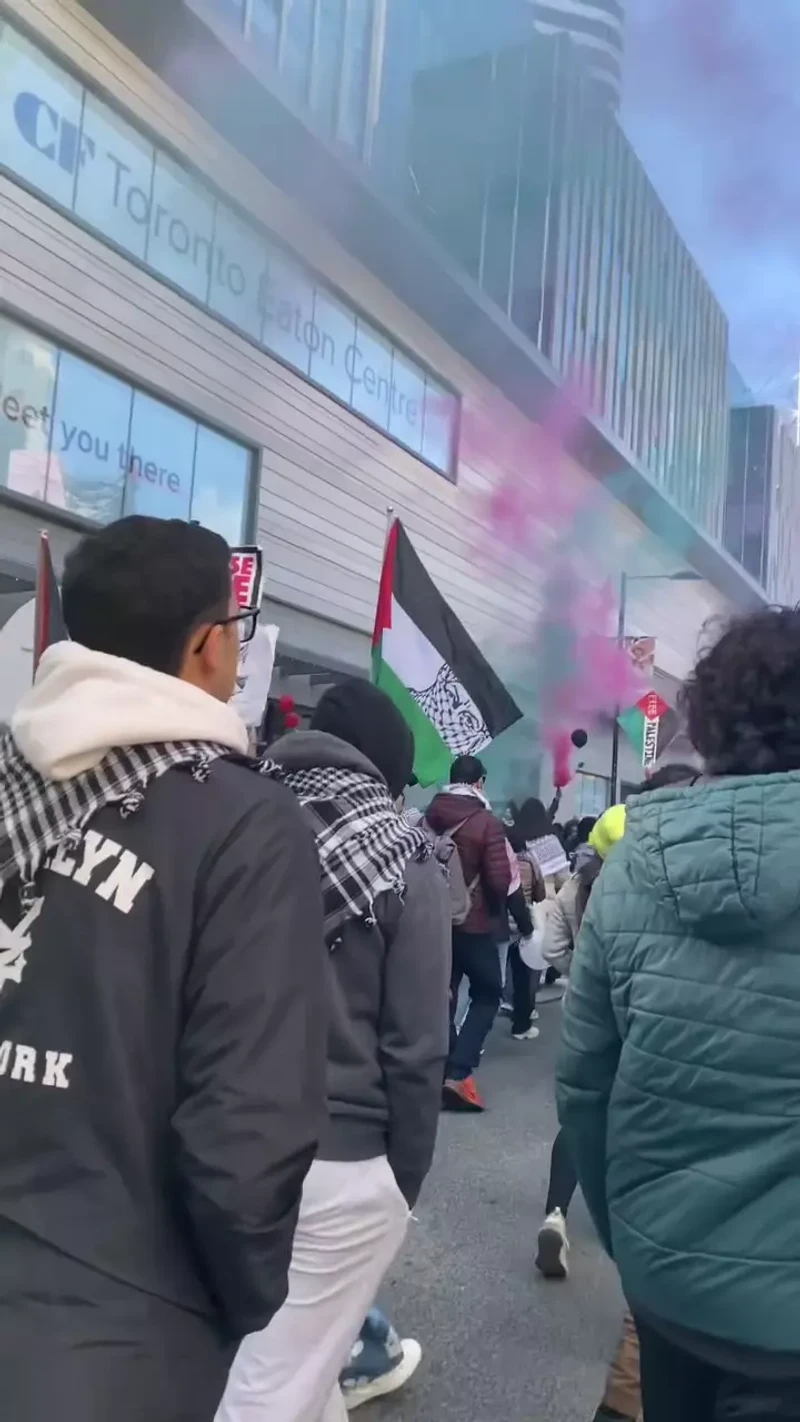 Zaid Zain participates in a protest where activists spread hatred of Zionists_#12